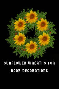 sunflower door wreath ideas